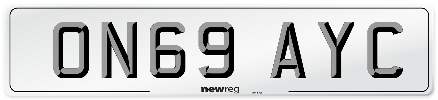 ON69 AYC Number Plate from New Reg